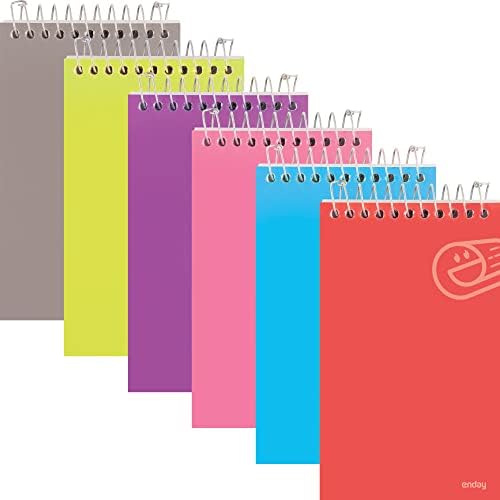 Caderno de bolso de enday, pequenos cadernos 3 x 5 notebooks em espiral pequenos, blocos de memorando para acessórios