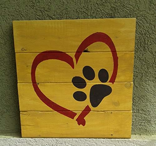 DOG PAW PRIMENT e Estêncil de coração - Modelo de amor de caneta DIY PET PET MELHORES VINIL GRANDE ESTÓPIS PARA PINTURA NA MADEIRA,