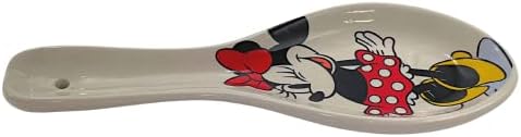 Jerry Leigh Piscando Minnie Mouse Ceramic Spoon Rest, acessórios de decoração de cozinha com tema da Disney colecionável, suportes