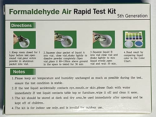 Kit de teste rápido de formaldeído Air Rapid, 5ª geração, DIY Testing Indoor Air, North America Edition