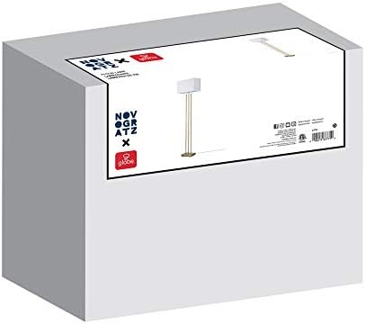 Globe Electric 67775 62 Lâmpada de piso, latão fosco, tonalidade de linho branco, lâmpada de piso para sala de estar, lâmpada de