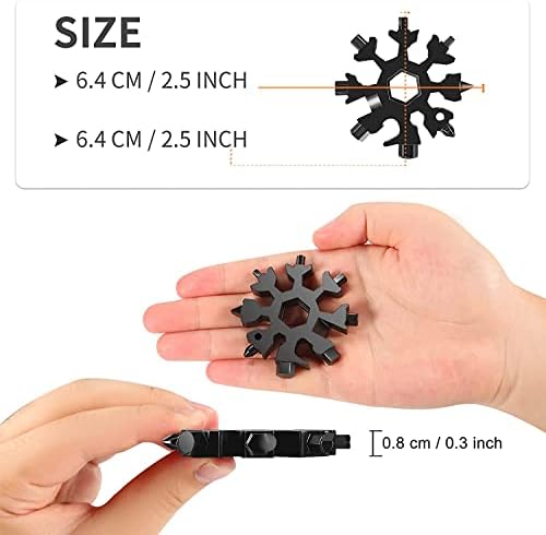 STOCKING STOCKERS PARA MEN GRESENTE SNOW FLAKE MULTITOOL 18 Em 1 Idéias de presentes de Natal, 2 Pacote de Multi Tool Mens