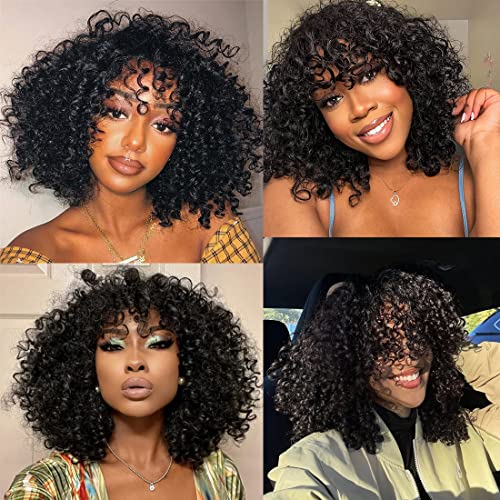 FEIRMAMAMORE WIG CURLY COM BANGS CABE