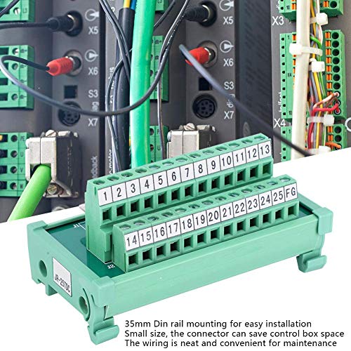 FAFEICY JR-25TDC CONECTOR DE CABO DE TERMINAL PLC Módulo PLC DB25P 35mm Instalação de trilho DIN Suprimentos elétricos,