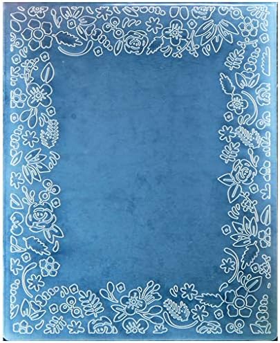 Kwan Crafts Flowers Frame Pastas de gravação plástica para fabricação de cartões de cartão e outros artesanato em papel, 12x15.2cm