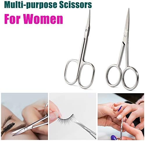 BEZOX SCISSORS SCISSORS 2 PCS Conjunto - Kit de tesoura de cutícula de unhas/Manicure Scissors Kit - tesoura de beleza de lâmina