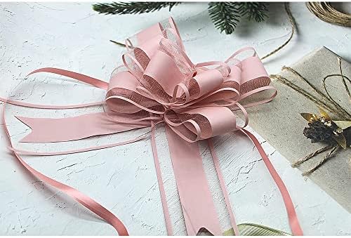 10pcs grandes arcos puxados, arcos para embalagem de presentes, trajes de fita para presentes Organza Pull Bows Gift BOWS para cestas