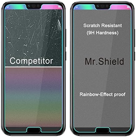 Mr.Shield [2-Pack] projetado para o Huawei Honor 10 [Protetor de tela de vidro temperado] [Japan Glass com dureza 9H] com substituição