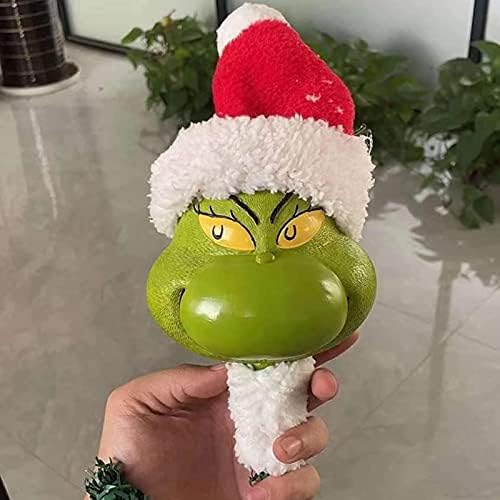 Decoração Grinch para a Árvore de Natal, Grinch Decorações de Natal para Pequenas Árvores, Grinch Christmas Tree Topper,