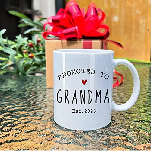 Promovido a avós Estet 2023 Canecas de café, anúncio da gravidez, presentes surpresa de caneca publicitária, revelação