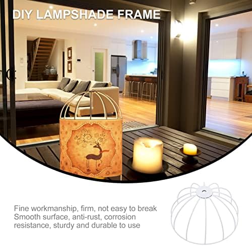 Milisten Lamp Shade Ring Ring Tire Shade Frame Lampshade Lightage Iluminação de galinha Shade Metal Metal Dome Bulbo Shade