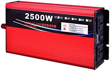 2000W/2500W Modificado de onda senoidal inversor de potência 12V/24V/48V/60V DC a 220V CA Adaptador de plugue de carro Multiprotection