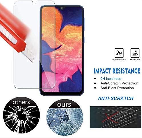 UNISPG Samsung Galaxy A10E Protetor de tela Temperado Vidro temperado 9H Drafidade 2,5D Edge Case, livre de bolhas Fácil