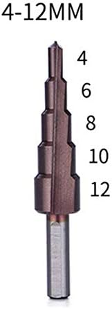 Etapa de perfuração Bits de perfuração de etapa de cobalto Conjunto de broca 4-12/4-20/4-32 mm Ferramenta elétrica de perfuração para