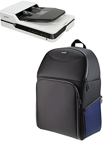Navitech Black + Blue Portable Mobile Scanner Case/Rucksack Backpack Compatível com o Kodak I2620