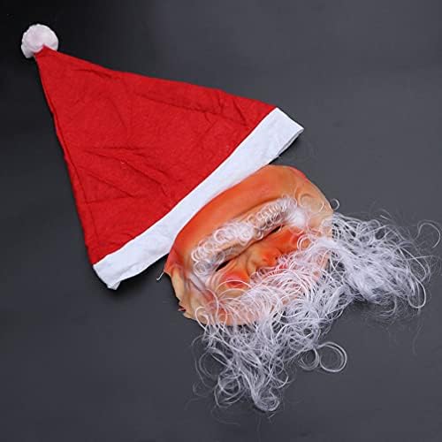 ABOOFAN 2PCS/ Set Papai Noel Máscaras Red Santa Hat Christmas Papai Noel Traje para Festas de Festas de Festas de Holida