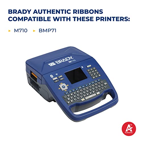 Fita da impressora Brady - Fita livre de halogênio da série R6000 para impressoras BMP71 e M710 - Black