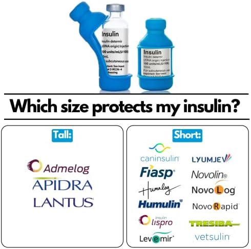 Frasco seguro de protetor de garrafa de insulina segura para diabetes, nunca corre o risco de quebrar seu frasco de insulina,