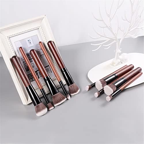 Brush de maquiagem de maquiagem 10pcs pincéis de maquiagem Definir pó de madeira Bush pincel Eyeshadow Blending Brush Shading sobrancelha