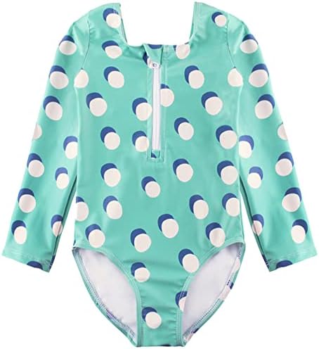 DILON BEBÊ/Toddler Girls Manga Longa Guarda Rash Swimsuit One Piece Ternos de banho de banho Rashguard para 3m-6y