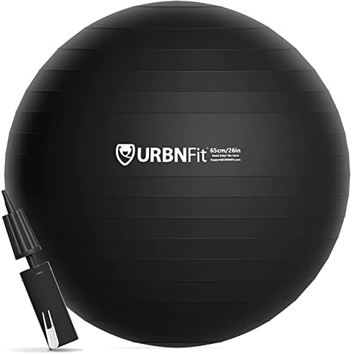 Bola de exercício Urbnfit - Bola de ioga para a estabilidade da gravidez de treino - Bola de balanço suíço antiburst com bomba