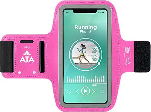 Porta de telefone ATA para corrida, braçadeira de telefone celular para modelos de iPhone até 6,7 ”, para exercícios, academia,