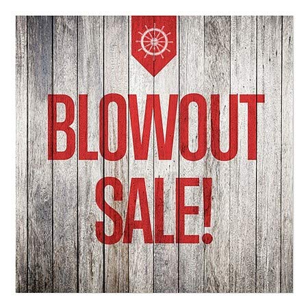 CGSignLab | Janela Blowout Sale -Wood Window se apega | 8 x8