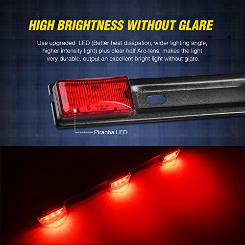 Nilight TL-11 1PC RED 9 LED ID BARRAGEM TAIL CAIL BLAT STILTHELET ATELENTE PARA TRIMEIRA DE TRIMEIRA LUZ DE IDENTIFICAÇÃO DE BARCO,