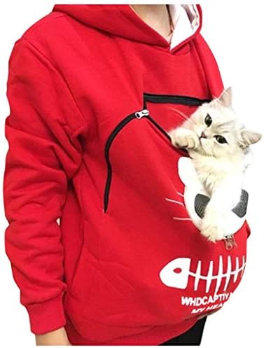 Hoodies leves com zíper para mulheres para mulheres bolsa de gato whdcaptiyated meu coração moletons de estampas de