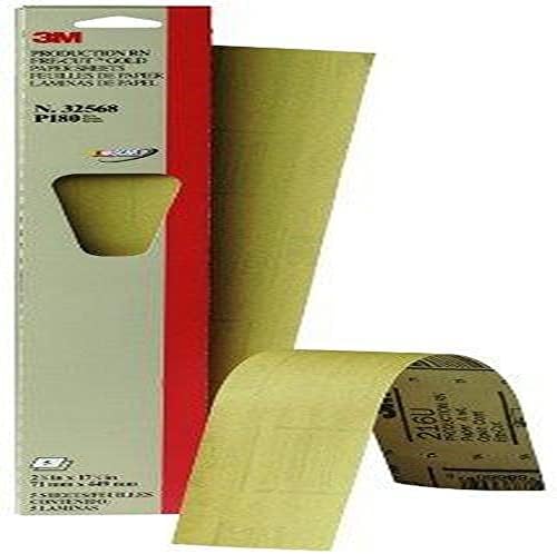 3m 32568 2-3/4 x 17-1/2 P180A Folha de ouro de produção de produção de grã