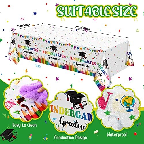 Batiyeer 3 PCs PCs Jardim de infância Toalhas de pós -graduação Decorações de festa de graduação em pré -escolares 54 x 108 ''