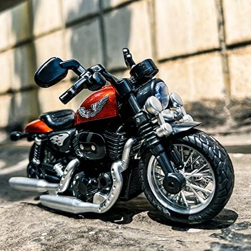 BDTCTK Compatível para o modelo de motocicleta de 1:12 Harley, Motorciclo Diecast Mini Toy, puxe para trás carros de brinquedo com som