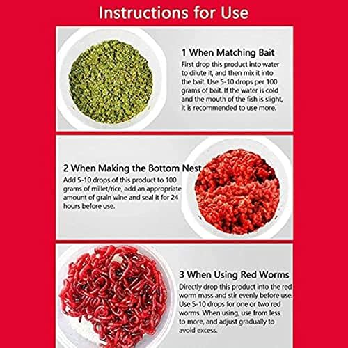 Isca líquida de vermes vermelhos anrui, alta concentração de isca de pesca de cheiro atraente, aroma de peixe de 100 ml, aprimorador