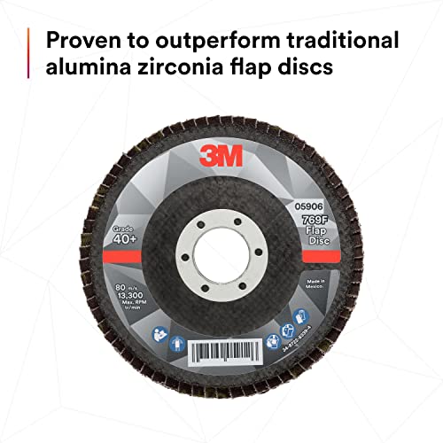 3m FLAP DISC 769F, tipo 29, 40+, 4,5 em x 7/8 pol.