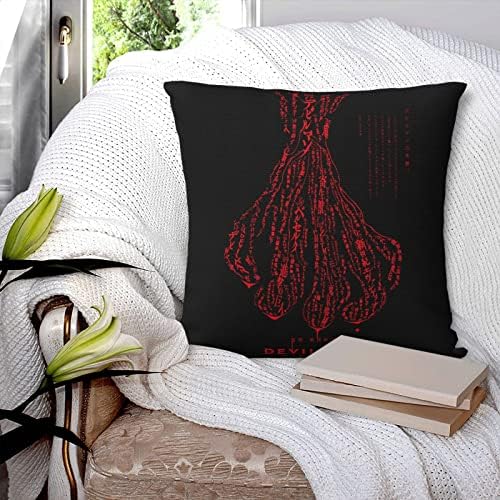 Vvedik Devilman Crybaby Throw Pillow Tampa de travesseiro escondido Caixa de almofada quadrada Ultra Soft Decoration for Home Office