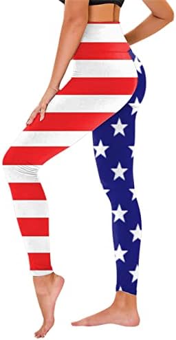 Miashui Roupas Dia do verão do verão do Dia da Independência para Mulheres Americanas de 4 de julho Print Leggings Hight Wight Warm