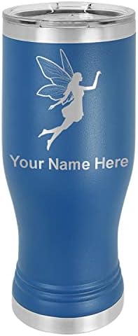 Lasergram 14oz a vácuo Pilsner caneca, fada, gravação personalizada incluída