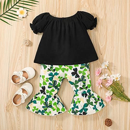 Roupas de St.Patrick Girls tops Toddler Casual Roupfits Prind Print Day Pants Roupfits & Set Baby Girl Set Long