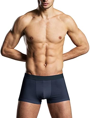 Boxers para homens cor boxer sólido boxer cintura íntima tamanho confortável tamanho masculino masculino 2xl perna longa