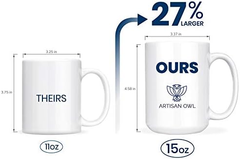 Cafeína Molécula/Química Ciência MUG Funny Caneca para qualquer amante de cafeína - 15 onças Deluxe Double -sidel -late