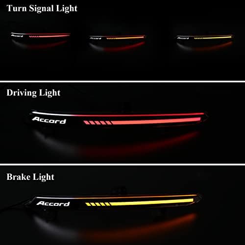 VVAVV LED Refletor Tail Light Fit for Honda Accord 2018 2019 2020 2021 2022 Lâmpada de freio traseiro com sinalização