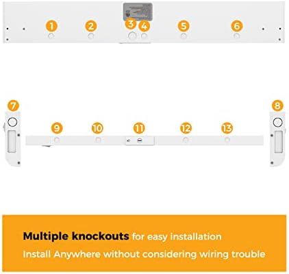 Hizashi LED sob luzes do gabinete apenas conectadas, 12W 850lm Fio direto sob iluminação do gabinete, Dimmable, CRI ＞ 90, ETL