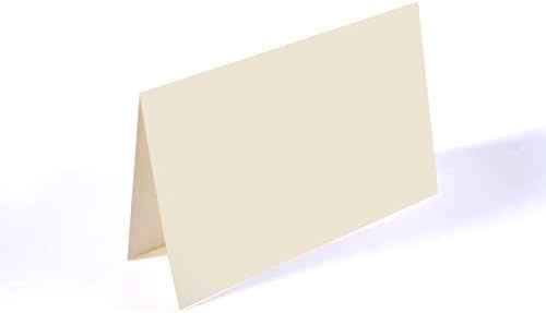 Vaessen Creative grande retangular Florence Blank Craft Cartões, marfim, conjunto de 25, envelopes correspondentes