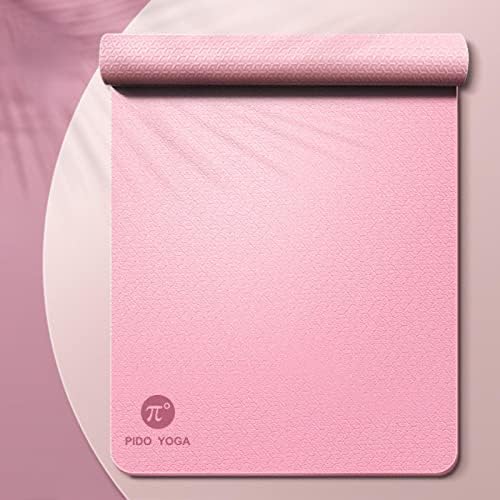 Yoga Mat Fitness espessado e ampliado Yoga Mat Balance Fitness Exercício Mat rosa+acessórios