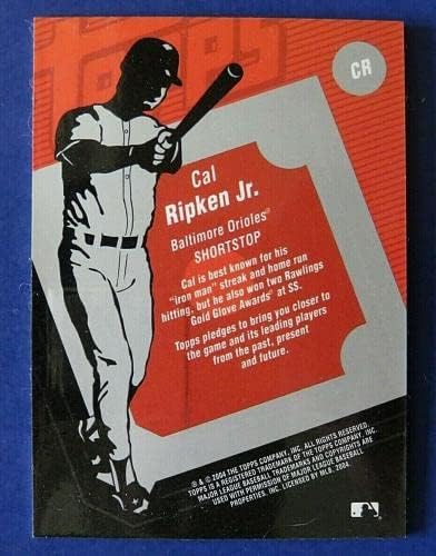 2004 Topps Clubhouse Relic Game Usado Jersey Cal Ripken Jr. Baseball Card CR - MLB Game Usado Baseballs