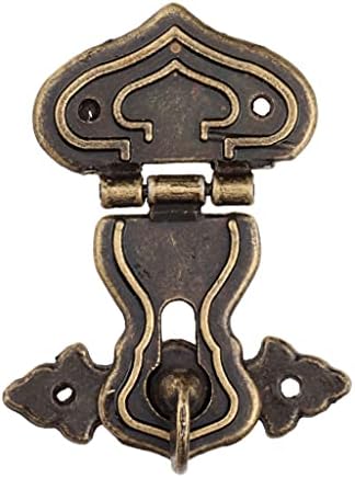 Xbwei 1pc trava hasp gancho metal 5 parafusos de bronze antigo 63x47mm caixa decorativa caixa de madeira hardware de ferro vintage