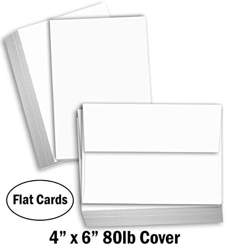 Hamilco White Cardstock Papel grosso - Índice em branco Nota de flash e cartões postais - convites para cumprimentos estacionários