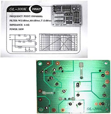 AUTUT 2 PCS PCS 3-Way HiFi Frequency Divider, filtro de crossover de áudio de 180w para uso profissional ou doméstico