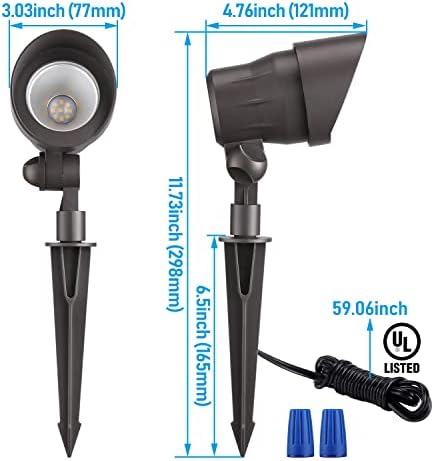 LEONLITE 12 PACO DE BAIXA TENDAGENS LED LED HUSTENTE, 3000K WAX BLANCE, 4W 12V LUZES DE PATHIA DE