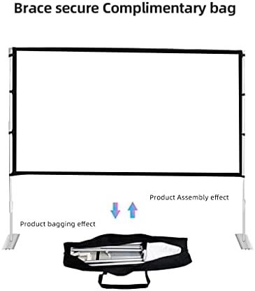 N/A 16: 9 Projector PORTÁLO DE PORTÁLO PORTÁVEL 84 100 120 polegadas Casa ao ar livre KTV Office 3D HD Projeção Tela